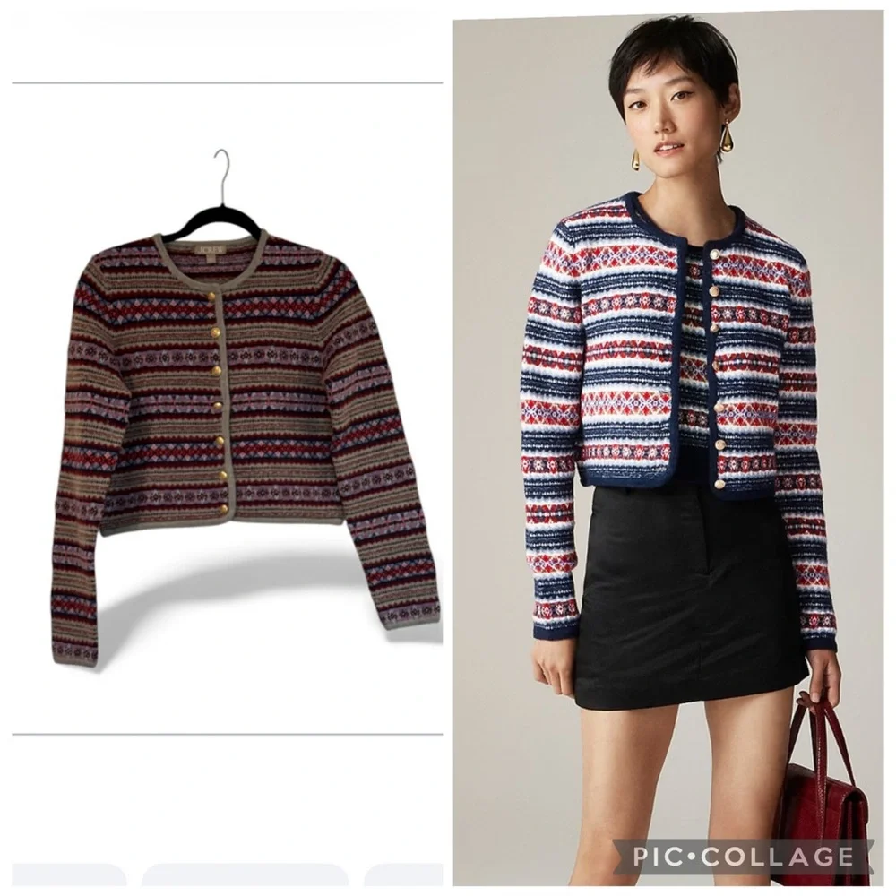 J. Crew Multicolor Patterned Cardigan - Picture 12 of 12